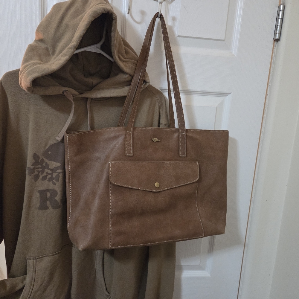 Roots Tribe Leather Tote